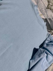 Light Blue Puff Sleeve Top