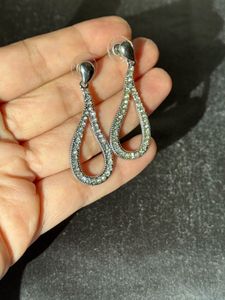 Elegant Teardrop Crystal Dangle Earrings