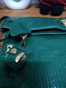 Authentic Marja Kurki Crocodile Embossed Clutch