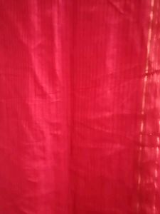 Red Dupatta with Golden Stripes.New