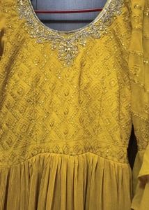Stunning Yellow Embellished Gown