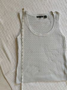 White Sleeveless Tank Top
