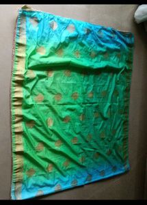 Elegant Silk Saree with Golden Border