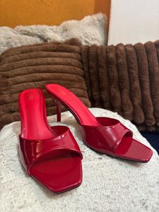 Zara Red Patent Mules