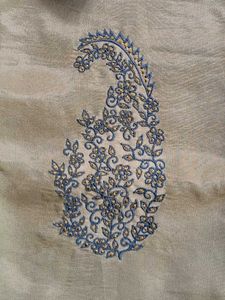 Men's Gray Silk Blend Kurta
