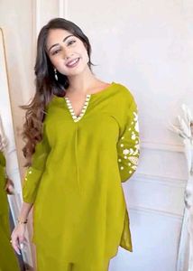 Vibrant Lime Green Kurta Set