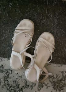Stylish White Strappy Sandals