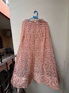 Designer Embellished Lehenga Skirt blouse nd duptt
