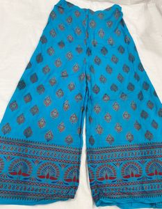 Blue Wrap Around Palazzo Pant