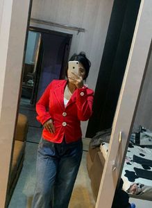 🎀❣️Red Velvet Blazer Jacket