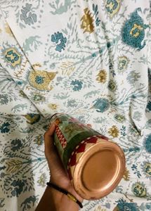 Chumbak copper Blue Floral Printed Water Bottle
