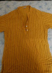 Yellow Striped Kurta