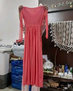 Elegant Pink Gown for Festive Wear