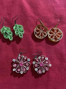 Handmade quilling earrings