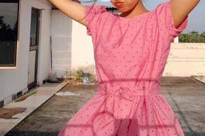 Pink Party Dress For Woman.
