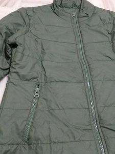 olive green puffer jacket