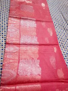 Elegant Pink Silk Saree