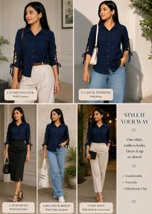 Stylish Cut-Out Sleeves & Pearl Detailing Top