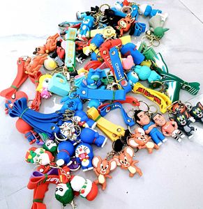 Pack Of 10 Pc different Character Keychains, (New)