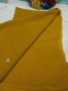 Yellow Sequined Dupatta with Tassels