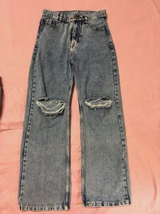 Distressed Wide Leg Jeans
