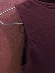 Burgundy Sleeveless Bodysuit Top