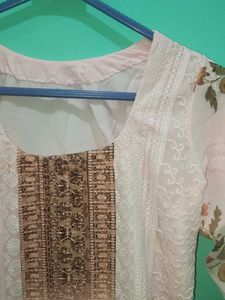 Floral Long Sleeve Kurti Set