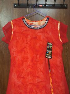 Vibrant Red Ethnic Kurta Set