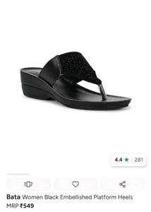 Bata Stylish Embellished Flip-Flops