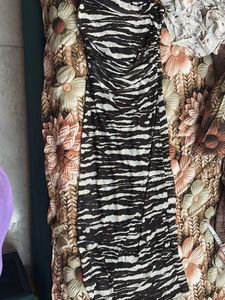 Stylish Zebra Print Tube Ruched Dress