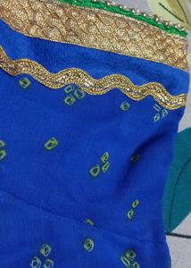 Women's Blue Designer Back Blouse