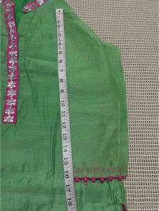 Green Embroidered Kurta