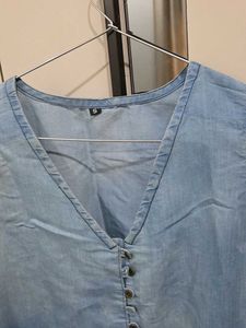 Sleeveless Denim Midi Dress