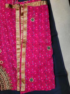Embellished Pink Semi Stitched Suit Set