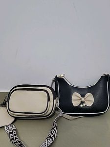 Chic Bow Detail Shoulder Bag Set