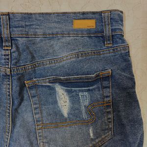 Distressed Denim Shorts