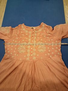 Peach Embroidered Tunic