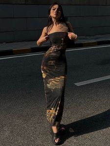 Stunning Vintage Print Maxi Dress