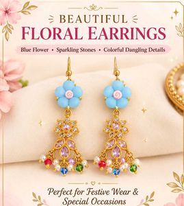 Beautiful Floral Hanging Earrings✨️✨️