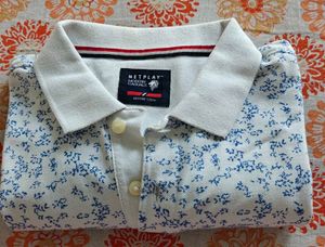 Floral Print Polo T-Shirt