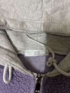 Cozy Purple Fleece Zip-Up Hoodie