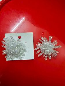 Sparkling Crystal Snowflake Earrings