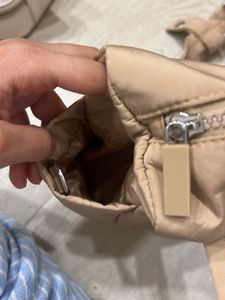 Chic Beige Nylon Tote Bag