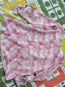 Pink &amp; White Tie-Dye Top