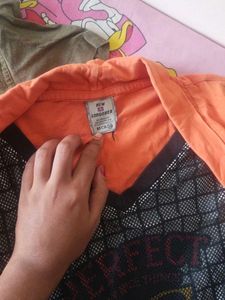 Orange &amp; Brown Casual shirt and t shir