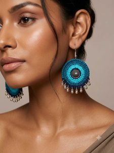 Boho Crochet Hoop Earrings (Navratri)