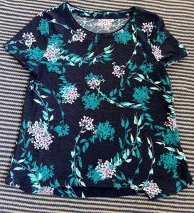 Floral Print Short Sleeve Top