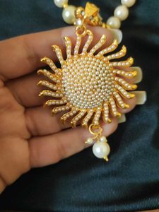 Pearl Necklace and Earring Set