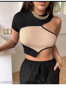 Trendy Cutout Crop Top