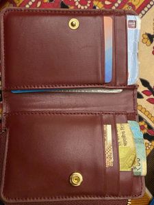 MNG Burgundy Croc Wallet
